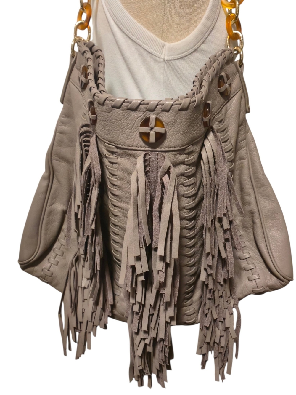 Rare! VTG Extinctions By Iris Apfel Genuine Leather Cowgirl Shoulder Bag New!